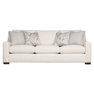 Bernhardt Bernhardt Germain Sofa With Spring-Down Seats, Tailored Frame, 4 Throw Pillows & Wood Legs - Customizable - Made to Order B2667A