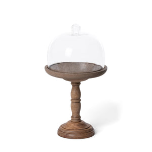 Park Hill Elevated Wood Server with Glass Dome EAW36153