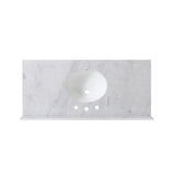 Christopher Knight Home® - Noble House - - 49'' Cararra White Marble Vanity Top&Ceramic Sink