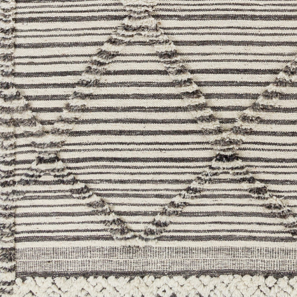 Surya Cadiz Handmade 2' X 3' Wool Rug – Luxurious Moroccan Style With Hand-knotted Detail & Fringe Texture Ivory Wool Cdz2300-23