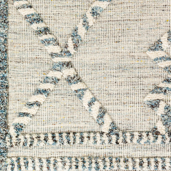 Surya Cadiz Handmade 2' X 3' Wool Rug – Luxurious Moroccan Style With Hand-knotted Detail & Fringe Texture Medium Gray Wool Cdz2301-23