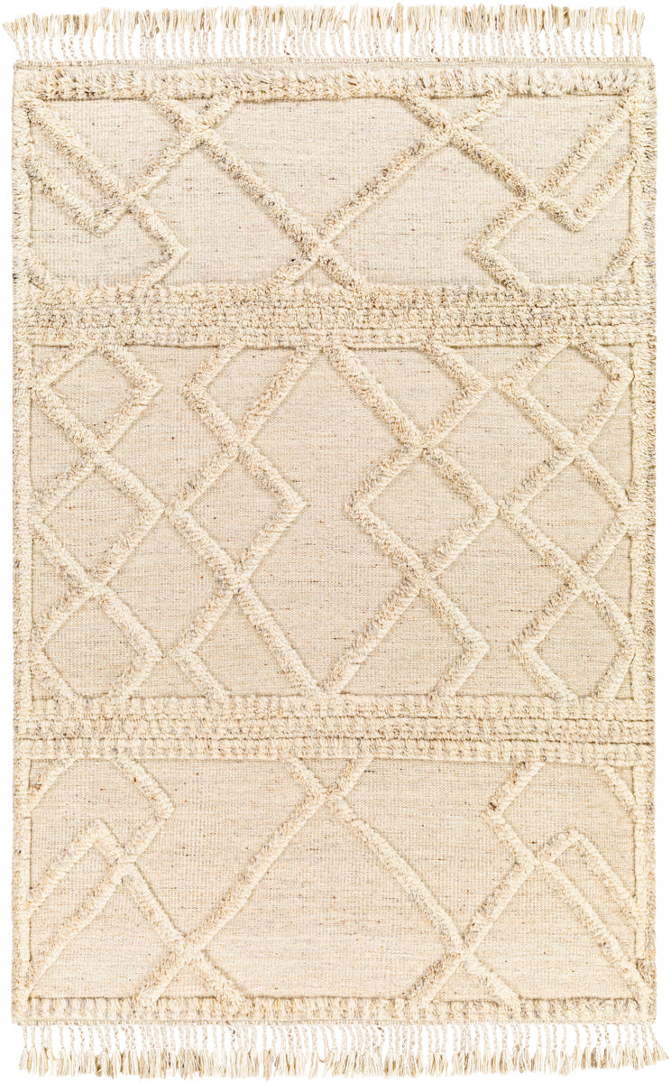Cadiz CDZ-2303 5' x 7'6" Handmade Rug CDZ2303-576  Light Beige, Medium Gray, Cream Surya