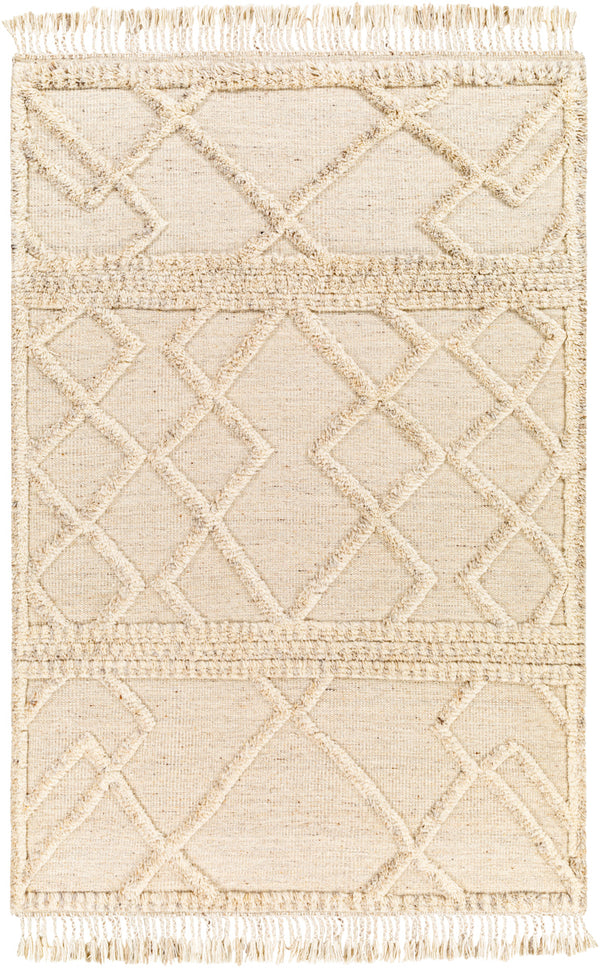 Cadiz CDZ-2303 5' x 7'6" Handmade Rug CDZ2303-576  Light Beige, Medium Gray, Cream Surya