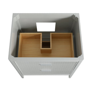 English Elm Fully Assembled 30'' Grey Freestanding Bathroom Vanity With Marble Top & Dual Handle Sets - Ready To Use! W1826P308972