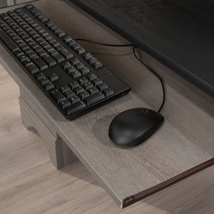 English Elm Computer Desk - Stylish Brown Finish With Ergonomic Design, Organized Storage & Compact Fit For Home Office B356P402765