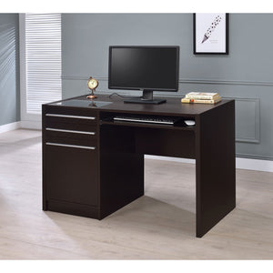 English Elm Maxim Cappuccino 2-Drawer Computer Desk with Lift-Top Storage, Power Outlet & Euro-Glide Keyboard Tray B062P337736
