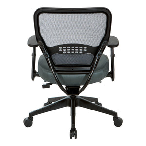OSP Home Furnishings Air Grid Ergonomic Office Chair with Breathable Mesh Back Lumbar Support and Synchro Tilt Grey 5500SL-2M