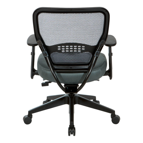 OSP Home Furnishings Air Grid Ergonomic Office Chair with Breathable Mesh Back Lumbar Support and Synchro Tilt Grey 5500SL-2M