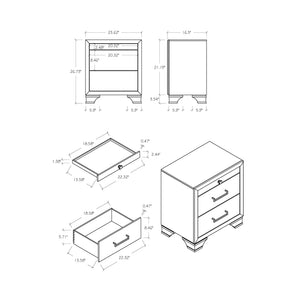 English Elm Civic White Full Bedroom Set with Bookcase Headboard Storage Bed and Lit Shelving B201S00490