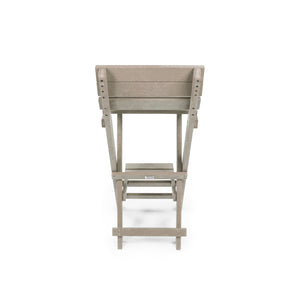 English Elm Harbor Point Recycled Hdpe Outdoor Folding Bar Stool Patio Deck All Season Seating Sand B2745P409655