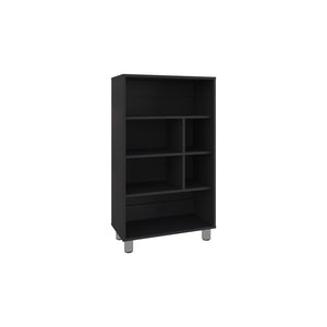 English Elm Bookcase Midway Black Engineered Wood – Versatile Multi-Shelf Office Storage, Durable Modern Design B092P245912