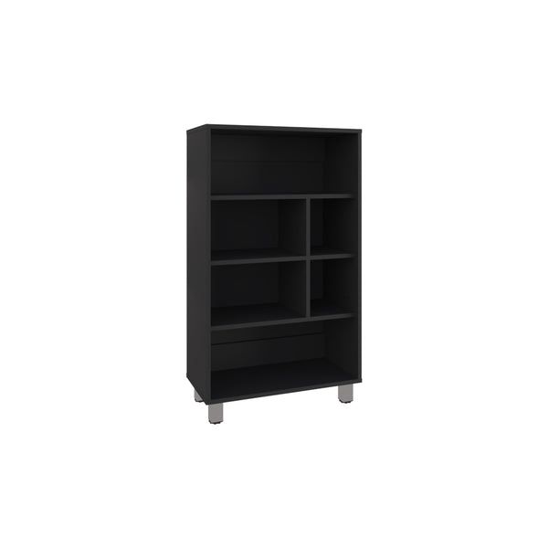 English Elm Bookcase Midway Black Engineered Wood – Versatile Multi-Shelf Office Storage, Durable Modern Design B092P245912