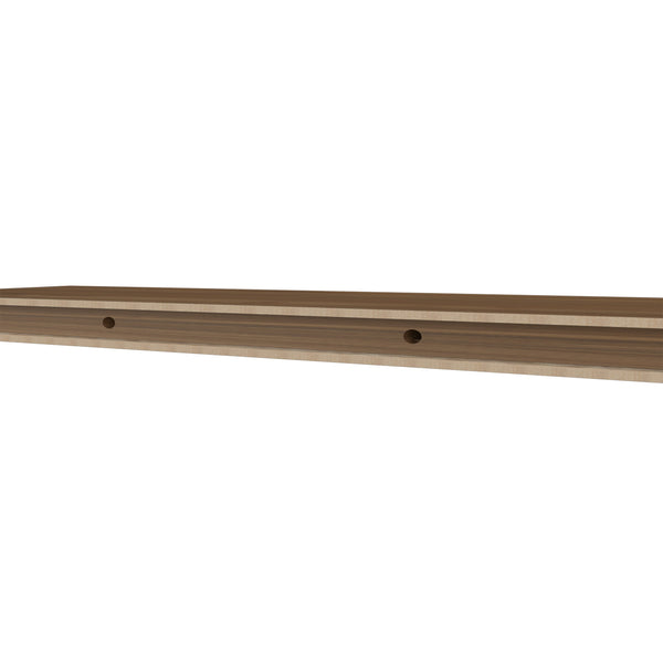 English Elm Iva 2-Piece Mahogany Floating Recessed Shelves 31.5" W x 9.8" D Sleek Wall Storage for Books & Decor B128P237134