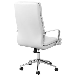 English Elm Molly Leatherette High Back Office Chair with Chrome Base and Ergonomic Arm Support B062P451989