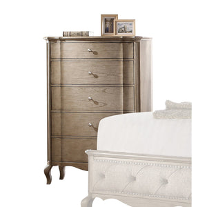 English Elm Chelmsford Antique Finish Dresser with 8 Smooth-Glide Drawers, Felt-Lined Top & Classic Cabriole Legs taupe 58 L x 22 W x 41 H B2726P261254