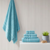 510 Design Aegean Casual 100% Turkish Cotton 6 Piece Towel Set 5DS73-0236 Aqua