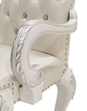 English Elm Ivory and Bone White Arm Chair With Button Tufted (Set Of 2)