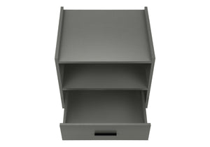 English Elm Accent Side Table Rustic Grey Laminate Compact Storage Cabinet Transitional Bedroom Grey B2710P461707
