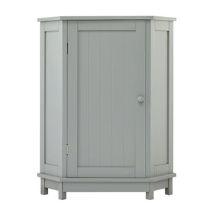English Elm Grey Triangle Corner Cabinet Mdf Modern Bathroom Storage with Adjustable Shelves Gray N725P333564E