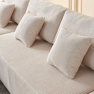 English Elm Reversible Corduroy U-Shaped Sectional Sofa - Plush Comfort For Modern Living Rooms! W1765S00118-GIGA