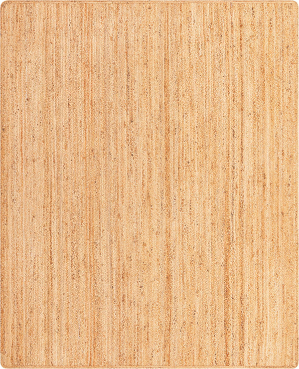 Unique Loom Braided Jute Dhaka Hand Braided Solid Rug Natural, Natural 8' 0" x 10' 0"