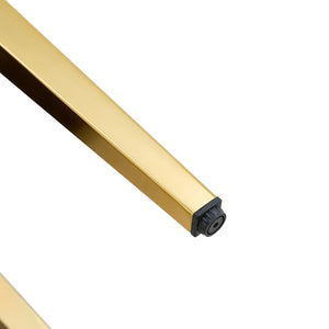 English Elm Set Of 4 Modern Black Pu Leather Backrest Chairs With Gold Metal Legs For Stylish Home Decor W3226P279074-GIGA