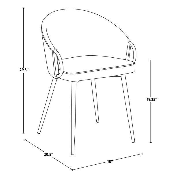 English Elm Chair with Silver Metal Frame and Padded Faux Leather Seat for Modern Dining Spaces Grey+Gold B202P471296