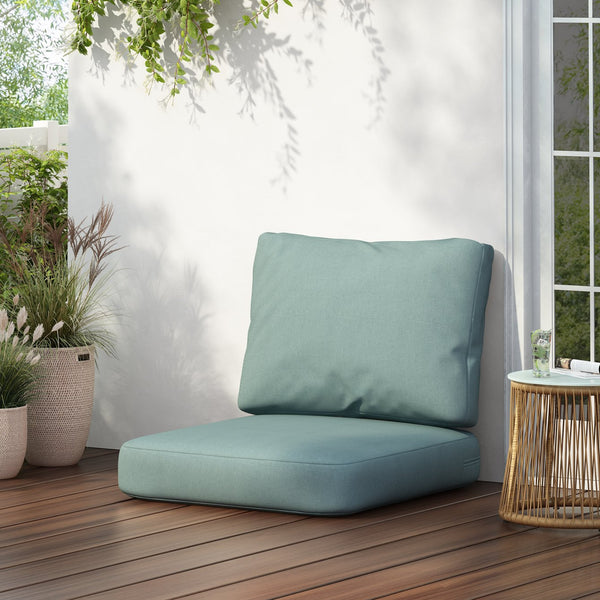 English Elm Christopher Knight Home® - Noah Outdoor Club Chair Cushion Set - Stylish Teal Seat & Back Cushions For Ultimate Comfort N775P291454T