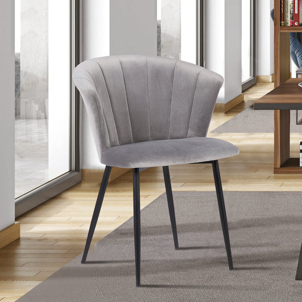 English Elm Lulu Velvet Armless Dining Chair with Steel Frame for Modern Spaces B2736P464878