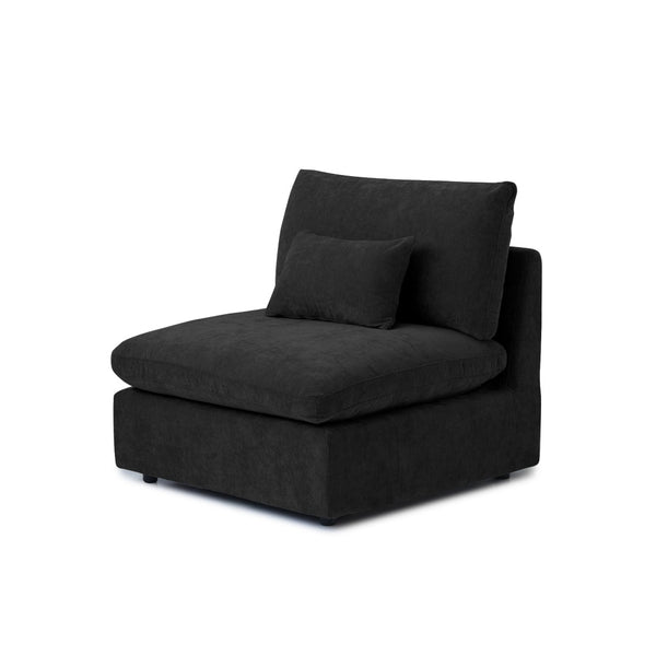 English Elm Sky Cloud Slope Modular L-Shaped Sectional Sofa In Black – Comfortable 4-Seater For Modern Living B341S00031-GIGA