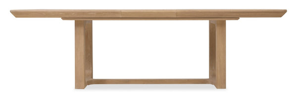 Hooker Furniture Banyon Desert Oak Rectangle Dining Table With Double Pedestals, 2X20" Leaves, Solid White Oak Finish 6081-75200-82