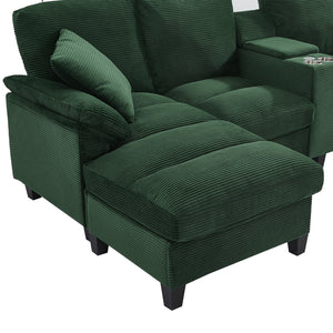 English Elm Swivel Barrel Accent Chair Chenille Tufted Round Club Seat for Living Room Lounge Green N719S002180F