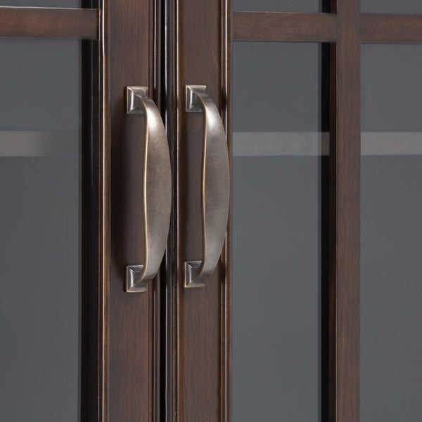 English Elm Connaught Tall Storage Cabinet - Elegant British Colonial Design In Dark Chestnut Brown Finish B136P158127