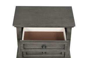 English Elm Meade Chic Nightstand with Felt-Lined Top Drawer, Full-Extension Storage, Durable Wood Veneer Finish Gray 30 L x 32.8 W x 21.5 H B078P301545
