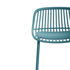 English Elm Benson Outdoor Stackable Barstools Set of 2 Uv Resistant Plastic Metal Patio Seating N776P390482B