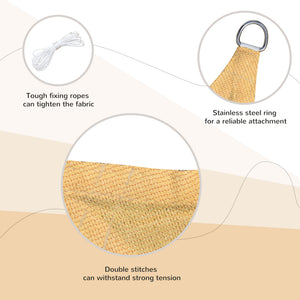 English Elm Sun Shade Sail Canopy Woven Polyethylene Uv Blocking Outdoor Patio Pool Cover T3971P382346