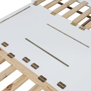 English Elm Queen Size Murphy Bed With Iron Legs - Modern Space-Saving Design For Cozy Bedrooms And Studios N820S00035K-GIGA