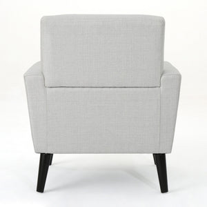 English Elm Christopher Knight Home® - CLUB Vintage-Inspired Fabric Club Chair with Nailhead Trim & Scroll Arms, Birch Legs, Contemporary Comfort LIGHT GREY 31.5 L x 27.75 W x 18.5 H 60848.00LGRY