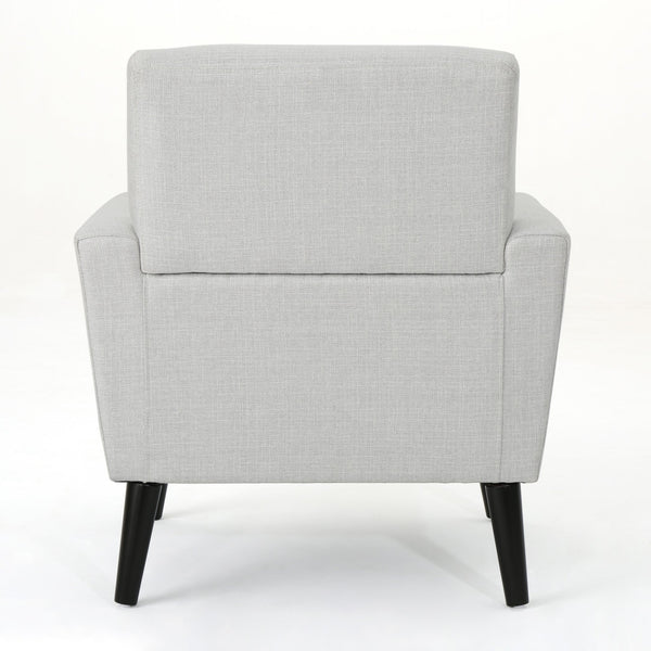 English Elm Christopher Knight Home® - CLUB Vintage-Inspired Fabric Club Chair with Nailhead Trim & Scroll Arms, Birch Legs, Contemporary Comfort LIGHT GREY 31.5 L x 27.75 W x 18.5 H 60848.00LGRY