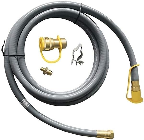 English Elm Natural Gas Conversion Kit Quick Connect Hose for Outdoor Propane Fire Pit Units B120P202292