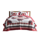 Woolrich Compass Lodge/Cabin Cotton Quilt Mini Set WR13-3589 Red