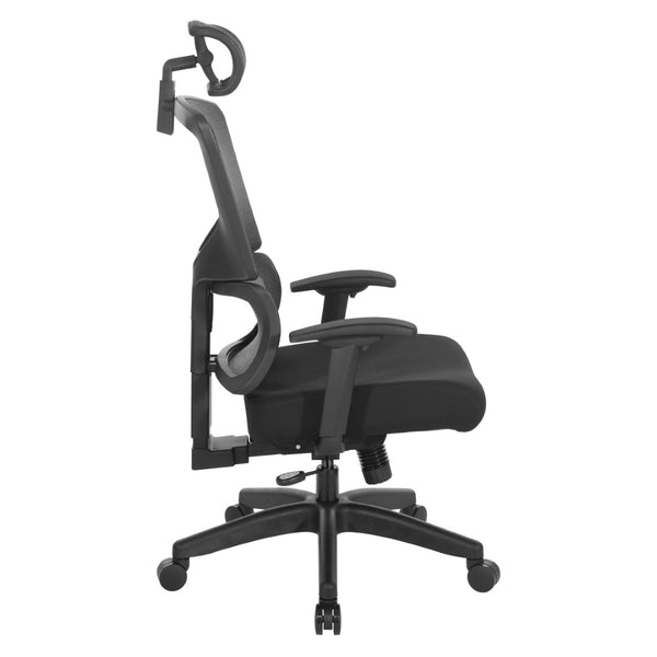 OSP Home Furnishings Vertical Matrix Breathable Ergonomic Office Chair with Lumbar Support and Adjustable Headrest Mesh 639-F3T1N48PHX