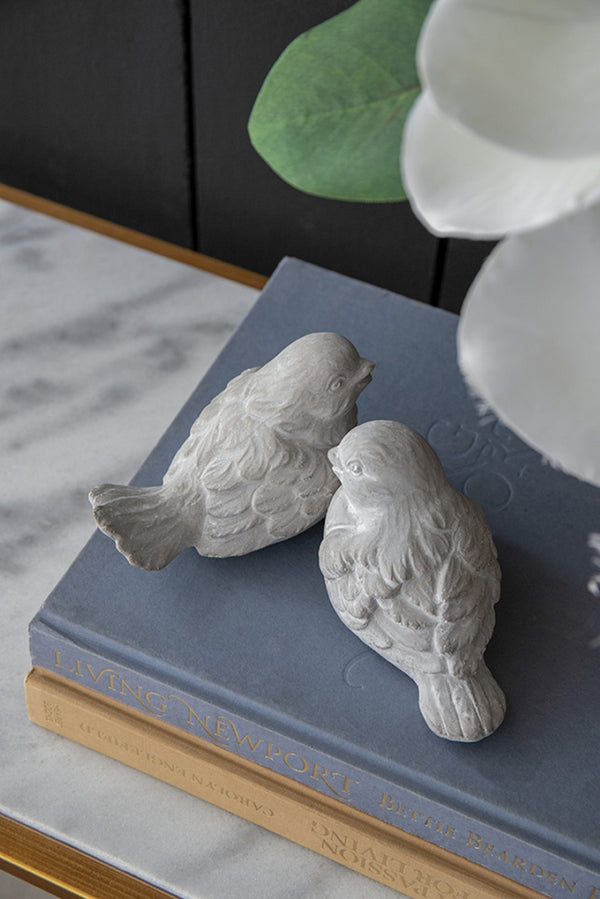 English Elm Set Of 2 Skye Sparrow Bird Accents – Whimsical Decor For Home, Garden, Or Thoughtful Gifts! W2078P210032-GIGA