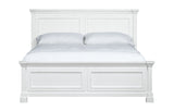 English Elm Wallace & Bay - Wallace & Bay  Coastal White King Panel Bed