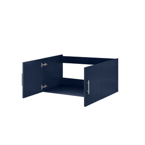 English Elm Navy Blue Bath Vanity – Elegant 36” W X 22” D Bathroom Centerpiece With Ample Storage & Soft-Close Hardware B2731P258612