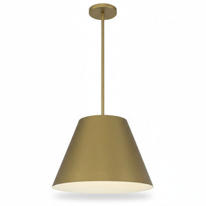 English Elm 16 Inch Sculptural Matte Pendant Light with Etched Glass Diffuser for Kitchen or Dining Antique Brass B370P403646
