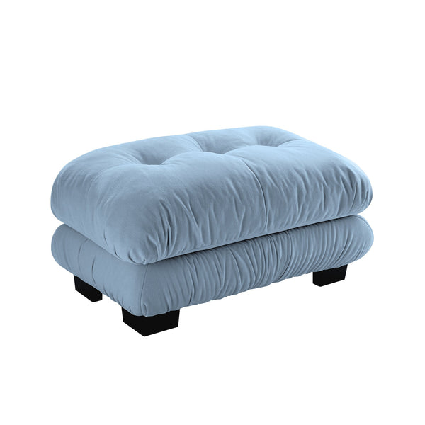 English Elm 27 Chenille Upholstered Ottoman Modular Footrest with Solid Wood Frame for Living Room W714P299230