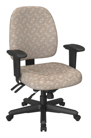 OSP Home Furnishings Ergonomics Chair Adjustable Lumbar Support Seat for Productive Home Office Comfort Birch 43808-K106
