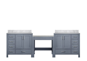 English Elm Dark Grey Double Bath Vanity With Carrara Marble Top - Stylish Storage For Elegant Bathrooms B2731S00625
