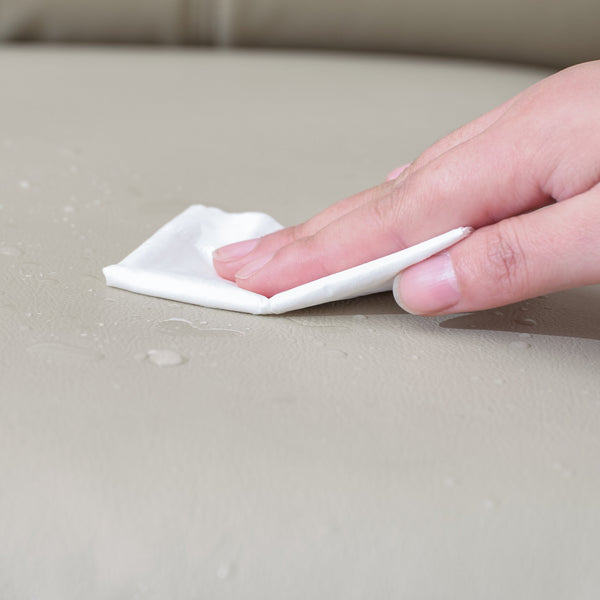 English Elm L Leather Power Reclining Sectional Sofa with USB Ports, Storage Console, Breathable Seating for 5 Cream W791S00016